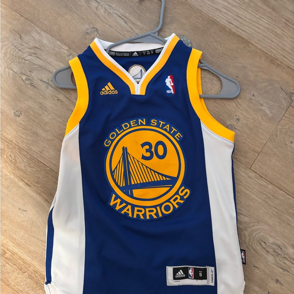 Adidas Golden State Blue and Yellow Jersey